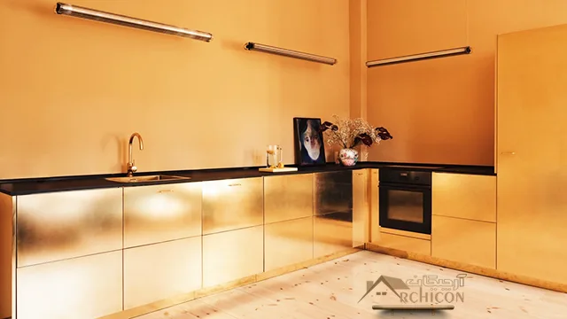 دکوراسیون طلایی آشپزخانه